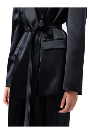 Giacca Wilder in raso nero lucido THE ANDAMANE | TM183006ATNV127999
